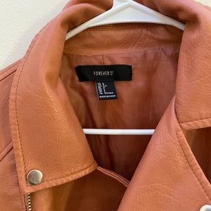 Orange leather jacket